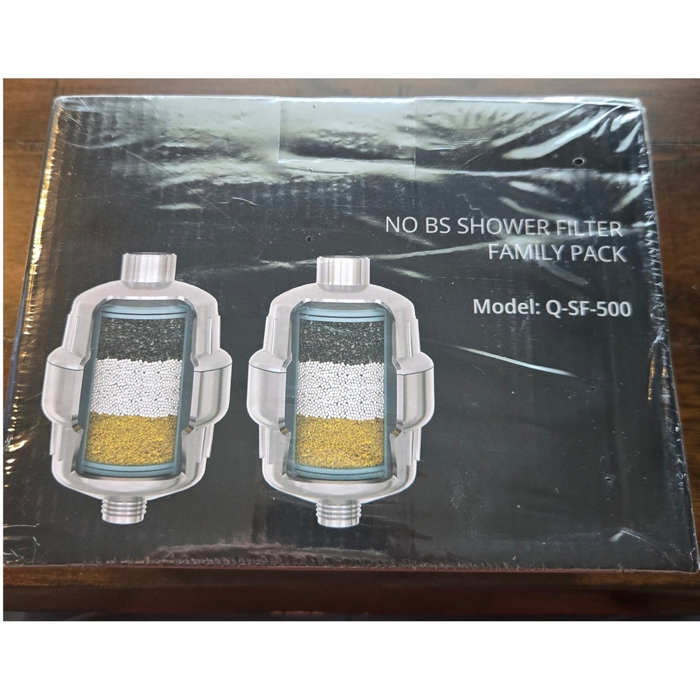 weAQUA No BS Shower Filter Family Pack 2-Pack Model Q-SF-500 Chrome New
